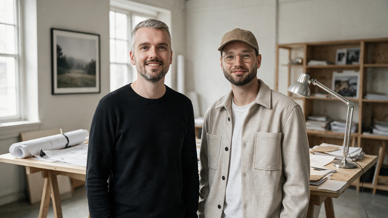 Sander en Fabian samen in de studio
